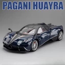 Large Size 1:18 Pagani Huayra Toy Model Car Diecast Alloy Sport Cars Sound Light Pull Back Shock Absorption Models Festival Gift