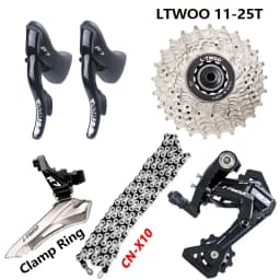 LTWOO R7 2x10 Speed Road Groupset R7 Shifter Lever Rear Derailleurs 11-25/28/32T flywheel X10 Chain with for tiagra 4700 R3000