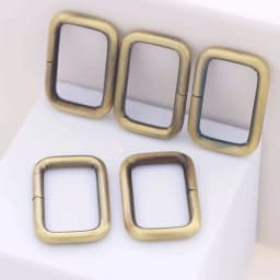5pcs Metal Rectangle Ring Buckles Square Strap Webbing Belt Rings for Bag Purse DIY Strap