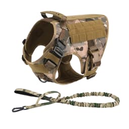 Tactical Dog Harness Collar Leash Molle Pouches For Medium Large Dogs Pet German Shepherd Training Walking Vest Dog Harnesses
