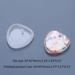 DIY Craft Hanging Pendant Mold Geometric Shape Hanging Listed Epoxy Resin Mold UV Crystal Resin Perforated Silicone Mold