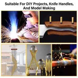 4mm/5mm/6mm Copper Bars Round Rods High-Precision Solid Brass for DIY Project Tool Handle Model Making Hardware Processing