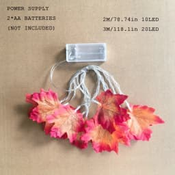 10/20LED Maple Leaf String Lights Fairy Lights Battery Powered Garland Light for Home Party Wedding Indoor Outdoor Decoration