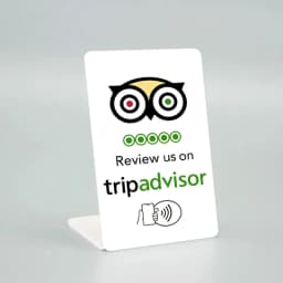 Review Us On Yelp Digital NFC Stand Display - Smart Tap Card for Reputation Management