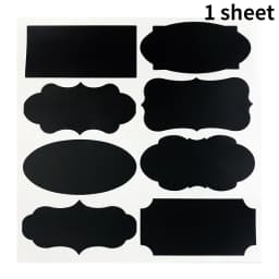 1Sheet Black Blackboard Sticker PVC Erasable Chalkboard Sticker Comestic Cream Box Labels Home Kitchen Spice Jars Multiple Tags