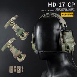 HD-17 GEN 6 Tactical Headset Sound Pickup&Noise Reduction Sports Shooting Earmuff Sports Shooting Impact Anti-Noise Headset