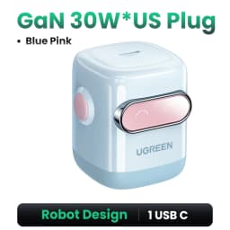 【US Plug】UGREEN 65W 30W GaN Charger Robot Design QC4.0 3.0 PPS for iPhone 18 17 16 Pro Macbook Laptops Tablet PD3.0 Fast Charg