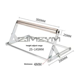 Foldable Stainless Steel Stand with One Roller Adjustable Cutting Machine Support Frame Material Support Bracket For Cutting