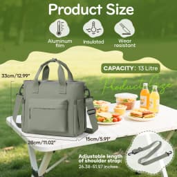 Large Capacity Insulated Lunch Bag - Waterproof And Portable For School And Office Keep Your Food Fresh And Delicious,Picnic Bag
