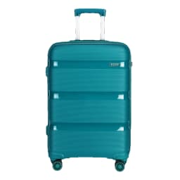 KONO hand luggage trolley suitcase with TSA lock, 4 twin wheels, stylish polypropylene hard-shell case