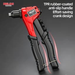 8''Heavy-Duty Hand Riveter,High-Lever Labor-Saving Design,Manual Tool for Fastening and Riveting Metal,Wood,Plastic