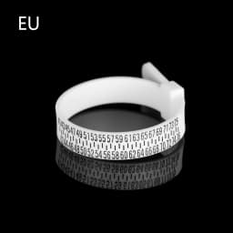 Black Plastic Ring Sizer Measure Sizes 1-17 Finger Gauge Genuine Tester Wedding Ring Band With Magnifier Jewellery Measure Tool