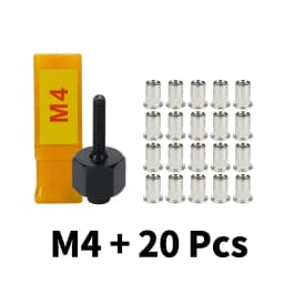 21pcs Hand Rivet Nut Gun Stainless Nuts Set Riveter Tool M3 M4 M5 M6 M8 M10 For Rivet Nut Gun Riveting Riveter Tool