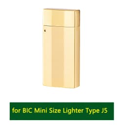 Zinc Alloy Lighter Case For Bic J5 Mini Lighter Vintage Lighter Holder Creative Flip Cover Protective Shell