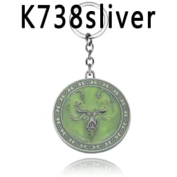 Dragon House Keychain Targaryen Dragon Shape Keyring for Fan Collection Accessories Friends Gift
