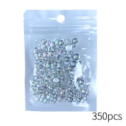 350pcs Clear Dewdrop Water Droplets Embellishments Simulation Round Clear Waterdrop Resin Beads Nails Art DIY Nail Decorations