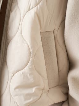 Korean Style Women's Fleece Lined Hooded Jacket Patchwork Cotton Insert Warmth Anti Aging Top for Autumn Winter Commute