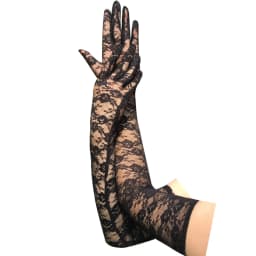 54cm Lengthened Lace Full Finger Party Gloves For Men Women New Solid Sunscreen Long Mittens Outdoor Bride Dress Up Gloves