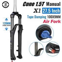 SR SUNTOUR X1 Bicycle Forks Air Suspension Fork 120mm Travel QR 100x9MM BOOST 110x15MM 27.5 29 Mountain Bike Air Fork