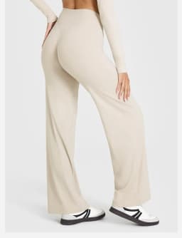 Womens Straight Leg Pants – High Waisted Wide Leg Yoga Pants Breathable Loose Baggy Sweatpants for Gym Running Casual Wear