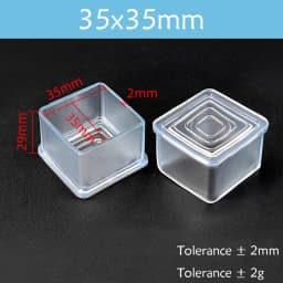 Transparent Rectangle 15-40mm Round 10-76mm Oval Chair Leg Caps Clear PVC Non-Slip Furniture Table Cover Feet Sock Protector Pad