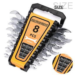 10pcs/8pcs Chrome Steel Ultra-thin Wrench Double-Head Universal Open-End Wrench Bolt Removal Wrench Manual Repair Tool Set