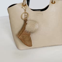 PU Leather Star Keychain Pentagram Car Keyring with Woven Acrylic Heart Snow Boots Pendant Creative Bag Charms