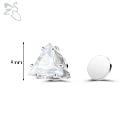 ZS 1 Piece Magnetic Clip-on Earrings Star Heart Shape CZ Crystal Ear Clip No Piercing Ear Stud No Pierced Earring Jewelry 4-8MM