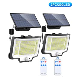 318/200 LED Solar Light Outdoor Super Bright 3 Modes Motion Sensor Wall Lamp IP65 Waterproof Street Light with Remote for Garden