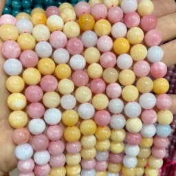 6 8 10MM Natural Stone Jade Chalcedony Round Multicolors Loose Beads For Jewelry Making Diy Charm Bracelets Necklace Accessories