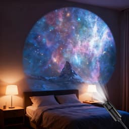 ∶LED Galaxy Projection Light 1 Light+10 Pictures Change, LED Galaxy Projector, Starry Sky Lighting Night Light
