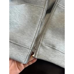 Women's Grey Hooded Coat Solid Long Sleeve Loose Zipper Jacket Sports Style Female Autumn Fashion Oversize Outerwears