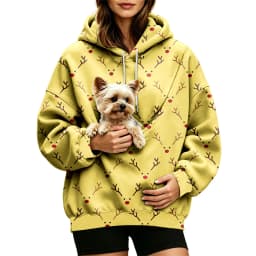 Women Fall And Winter Hoodie With Pet Pouch Oversized Pocket Colorful Print Sweatshirt For Dogs And Cats Woman's Hoodie