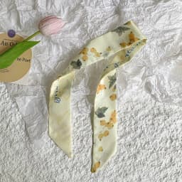 New Luxury Fruit Design Women Long Scarf Chiffon Silk Scarves Rubber Red Tie Black Bag Ribbon Headbands Bag Scarves Neckerchief