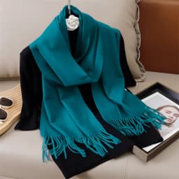 51Color Solid Women Winter Scarf Warm Thicken Cashmere Shawl Outdoor Tassels Pashmina Lady Wrap Windproof Scarves Fashion Luxury