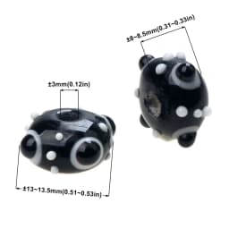 Black Color Series 2/4/6PCS/LOT Mixed Style Handmade Lampwork Glass Beads For Crafts Charm Bracelets/Earring DIY Jewelry Making