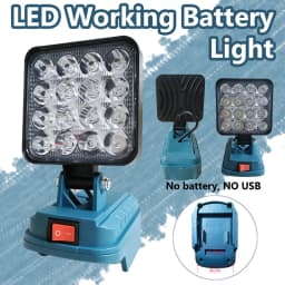 LED Work Light 3/4/8Inch For Makita 14.4V 18V Li-ion Battery Lamp With USB Outdoor Flashlight Lantern Camping Emergency Light