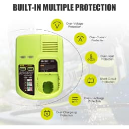 1~4Pcs 3.6/5.0/8.0/9.0Ah P108 P102 P109 Replace for Ryobi 18V Li-on Tools Battery Pin + 12-18V Ni-mh/Ni-cd/Li-ion P117B Charger