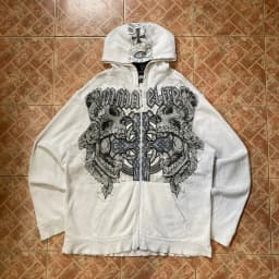 American Retro Fur Collar Flag Printing Oversize Zipper Hoodie Men's and Women's Y2K New Harajuku Hip Hop Goth Casual Sweatshirt