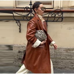 Crocodile Embossed Trench Coat Lapel Collar Button‑Front 2026 Autumn Women Vintage Outerwear Trendy Lady Casual Overcoat
