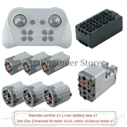 1000mAh 8 Way Remote Programmable APP Control Kit Rechargeable Battery Box Power Functions Motor Building Blocks Set Car Modify