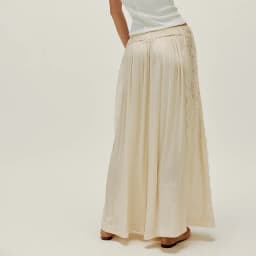 Combhasaki Womens Beachwear Loose Long Pants Side Sheer Floral Lace Patchwork Y2k Drawstring Elastic Low Rise Wide Leg Trousers