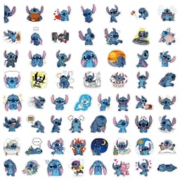 50pcs Disney Cute Stitch Stickers, Cartoon Decoration, Suitable for Laptops, Suitcases, Phones, and Water Bottles