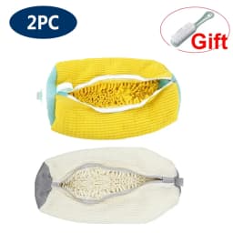 Shoes Washing Bag Laundry Bag Padded Shoe Protector Fluffy Fiber Polyester Wash Bag Machine Washable Drying Organizer