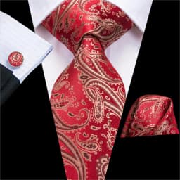 Hi-Tie White Red Striped Paisley Solid Wedding Tie For Men Design Mens Necktie Hanky Cufflink Business Party Dropshipping