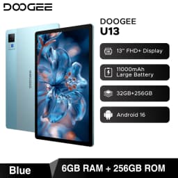 DOOGEE U13 Tablet Android 16 PC Gemini AI 13'' FHD+ Screen 32GB RAM 256GB 11000mAh Large Battery 7.5mm Ultra-thin Smart Pad