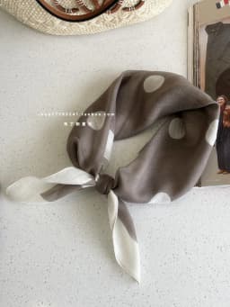 Cotton and Linen Square Towel Floral Polka Dot Scarf Literary Mori Headscarf Headband Bag Strap Female Japanese Korean Popular