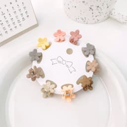 10PCS Cute Star Butterfly Small Hair Claw Crab Hair Clips Girls Childs Mini Cartoon Hair Clamps Baby Headwear Accessories Sets