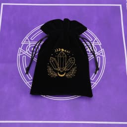 1Pcs 13x18cm Tarot Storage Velvet Bag Drawstring Pocket Board Game Card Embroidery Package Witchcraft Supplies for Altar Tarot