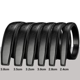 Belts Without Buckle 2.4 2.8 3.0 3.5 3.8cm Width Brand Pin Buckle Black Genuine Leather Men's Belts Body No Buckle Strap